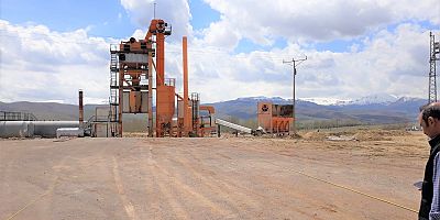 Asfalt plent tesisi kuruldu